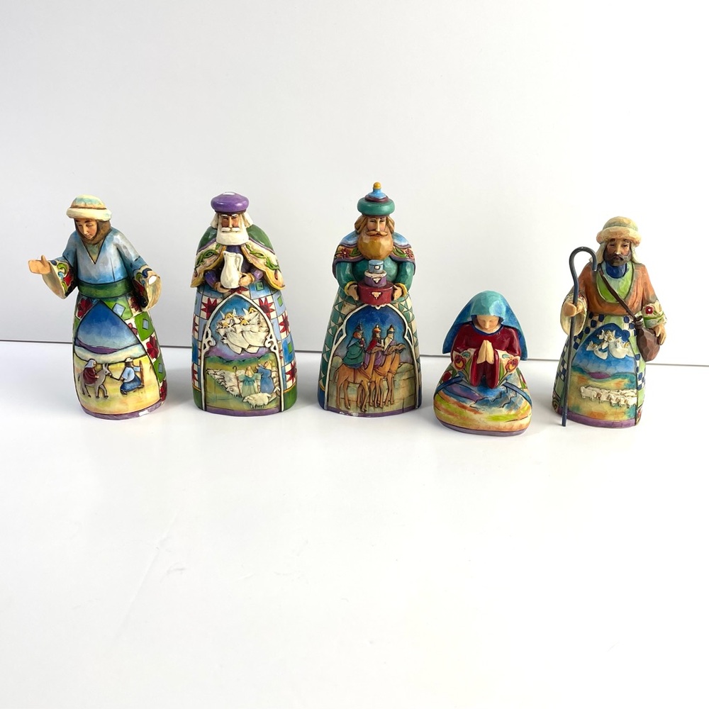 READ Jim Shore Nativity Set Christmas 2006 Wisemen Mary Joseph 4008789
